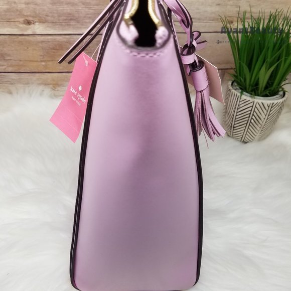 Kate Spade Kali Quartz Pink Large Tote Leather New - Picture 6 of 15